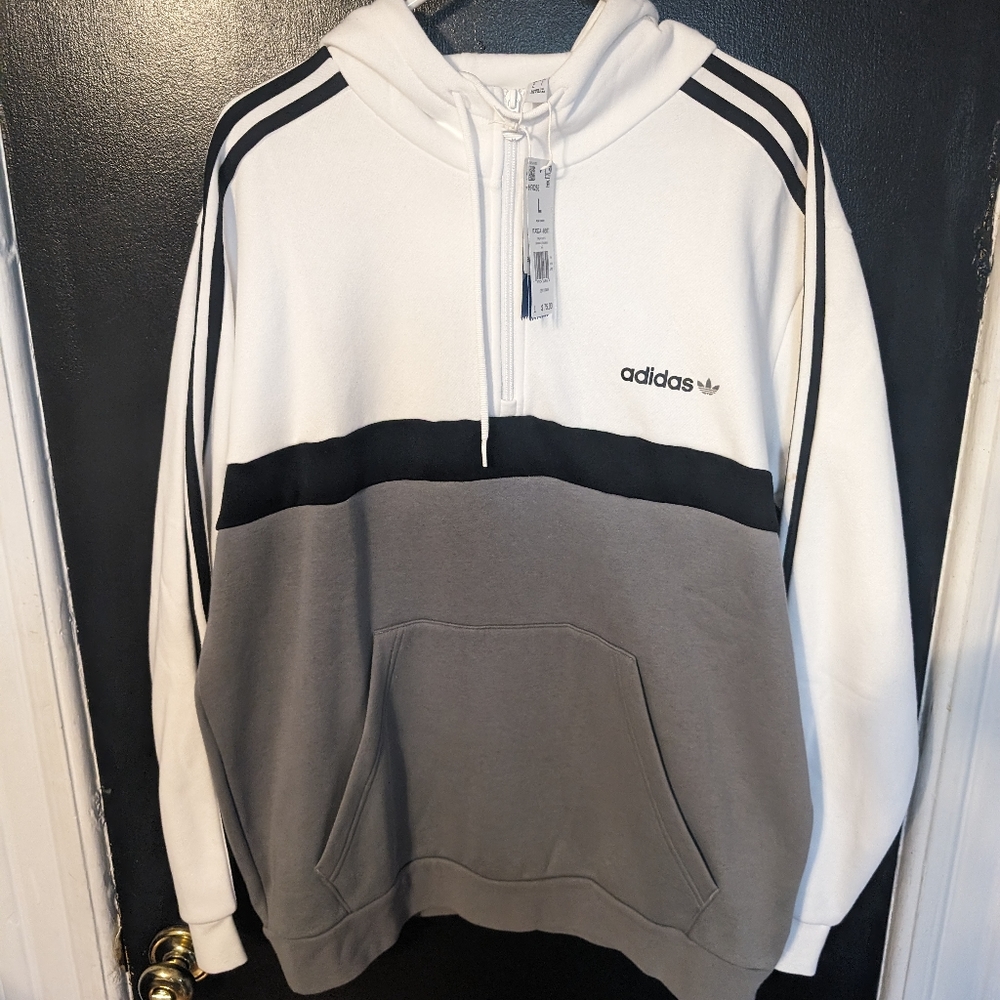 Adidas sweatshirt Hoodie 1/4 zip up BNWT Men's